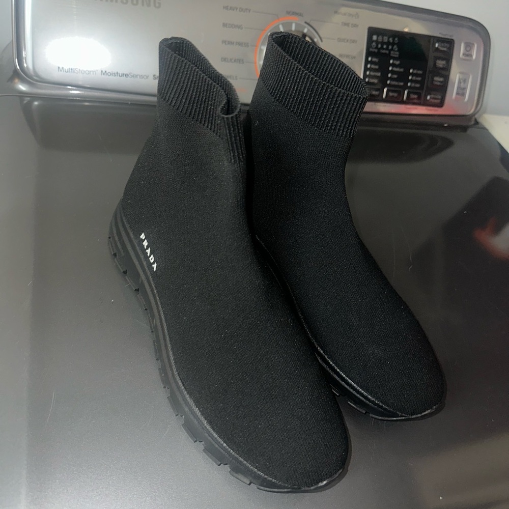 Prada Women's Black Sock Sneakers